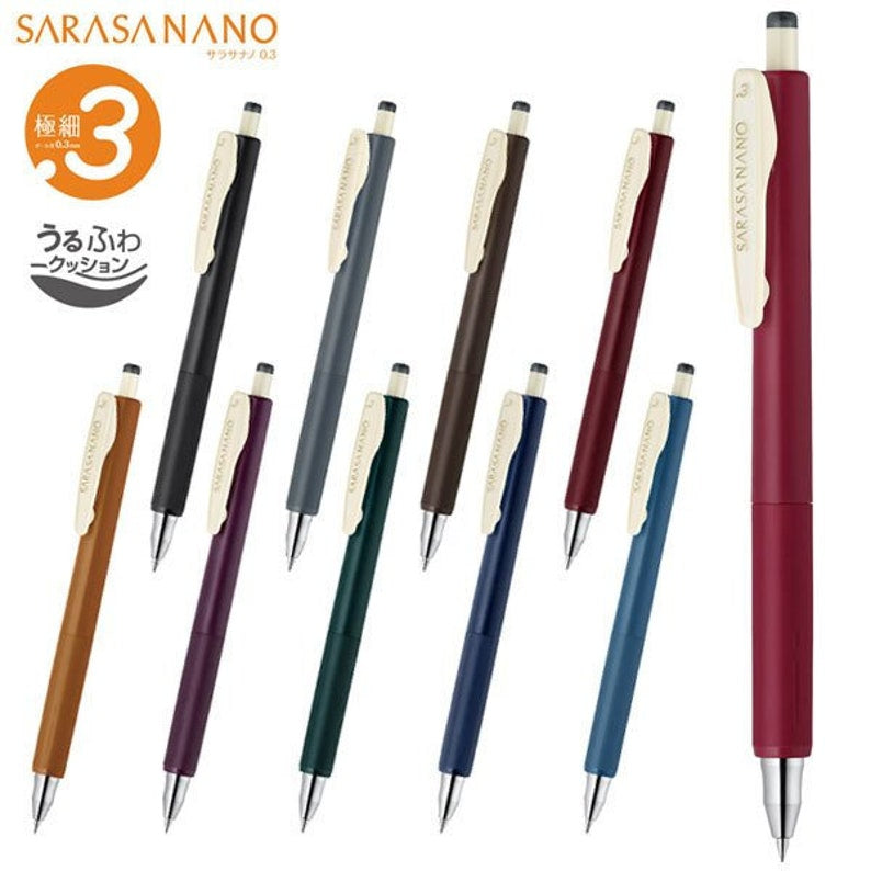 Zebra Sarasa Nano 0.3mm Vintage - Blue Gray