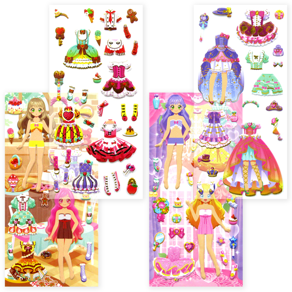 Dress-Up Puffy Doll Stickers Set - Idol Collection ππ