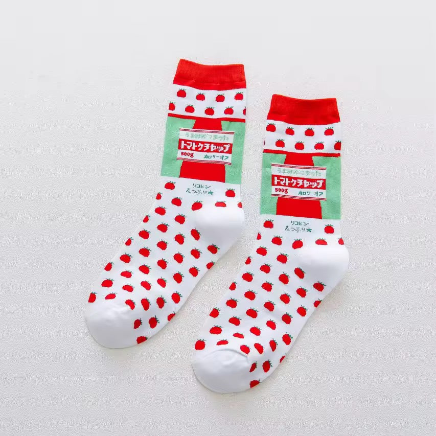 Japanese Drinks & Milk Carton Socks