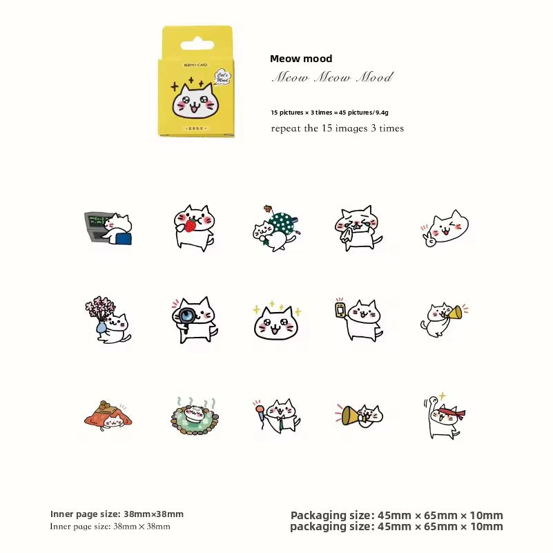 PRE-ORDER! Sticker Box - Cat’s Mood - 45 Stickers