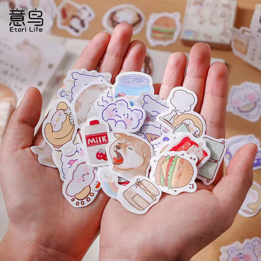 PRE-ORDER! Sticker Box - Cute Animals - 45 Stickers