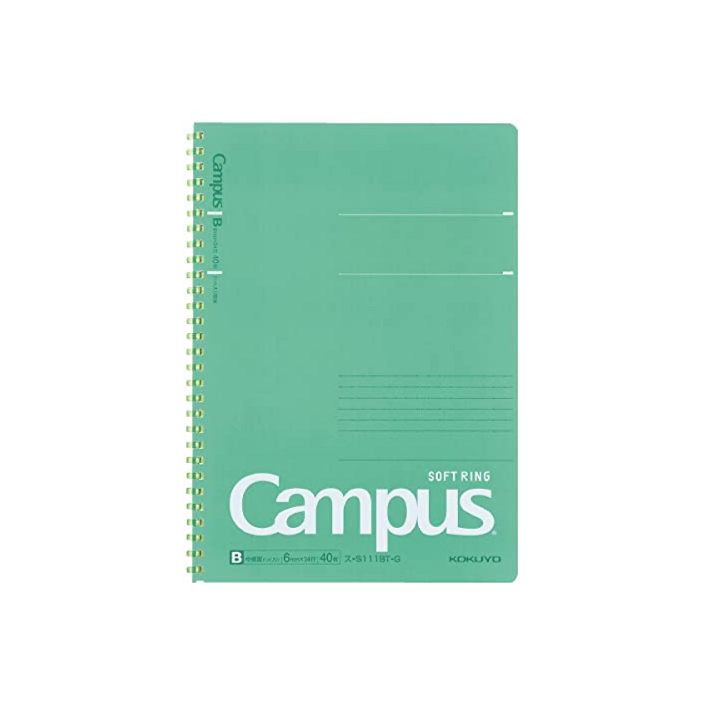 Kokuyo Campus - B5 Soft Ring Notebook - B 6mm - Green