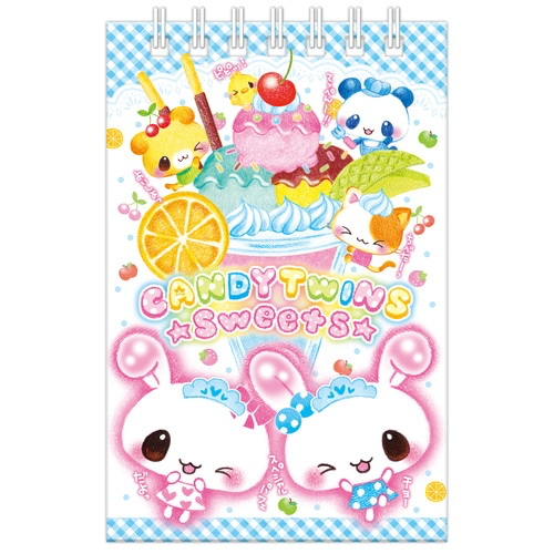 PRE-ORDER! Q-LiA - Candy Twins - Ring Memo Pad - Sweets