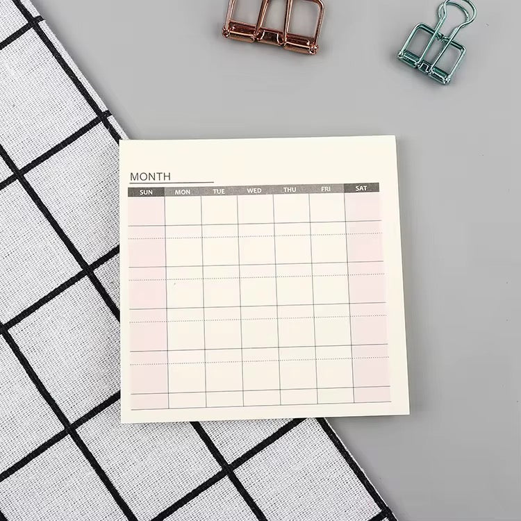 PRE-ORDER! Sticky Notes - Minimalist Planner Set - Monthly, Weekly & Checklist Memo Pads
