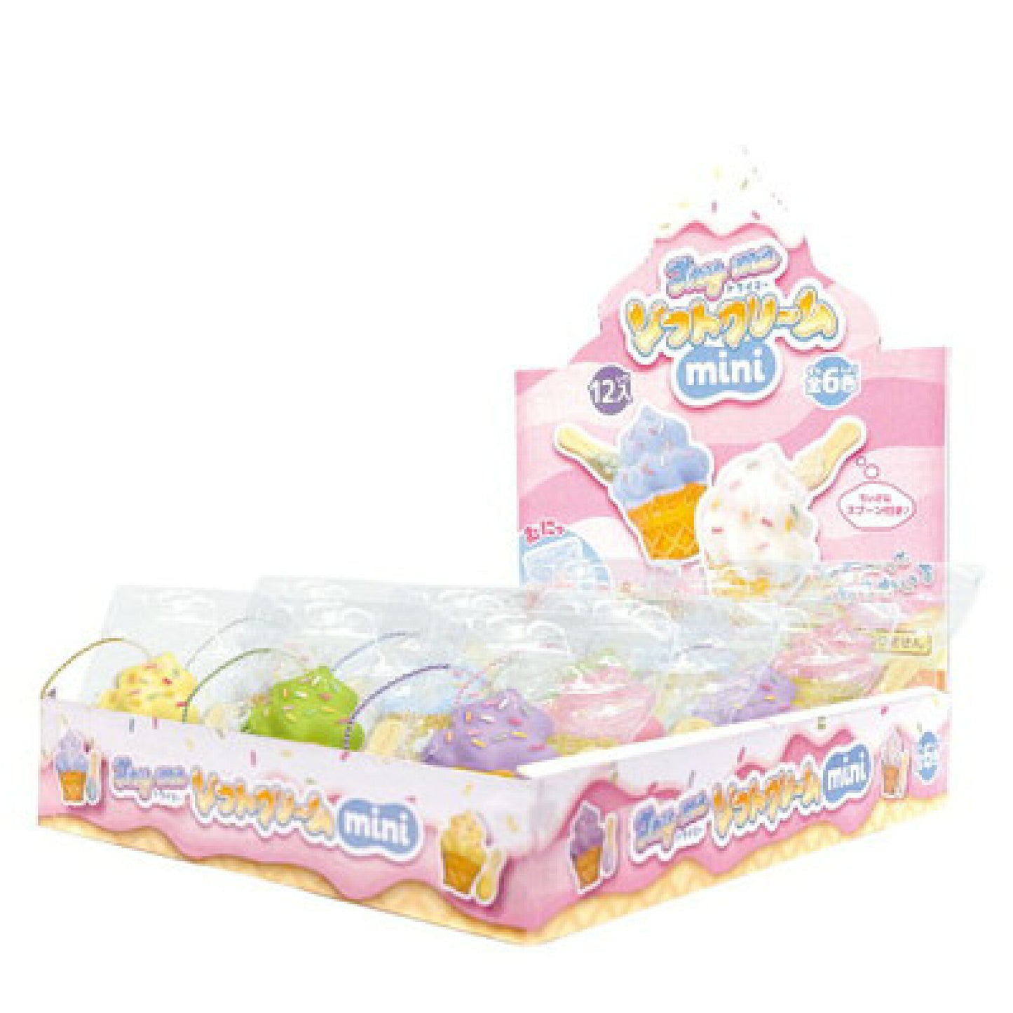 NEW! Japanese Toy - Squishy Mini Soft Serve Ice Cream Keychain