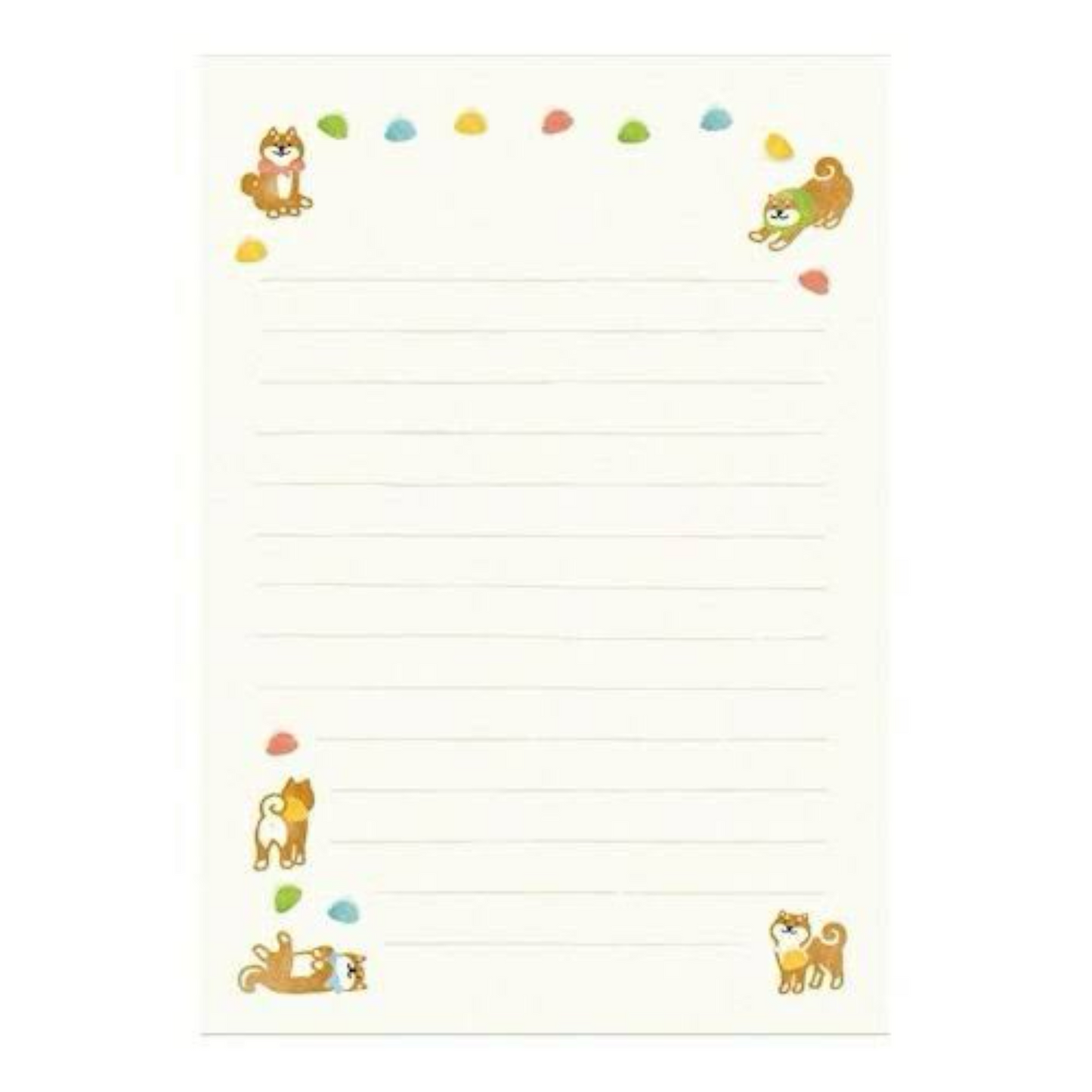 PRE-ORDER! Furukawa Shiko - Mino Washi - Letter Set - Shiba Inu