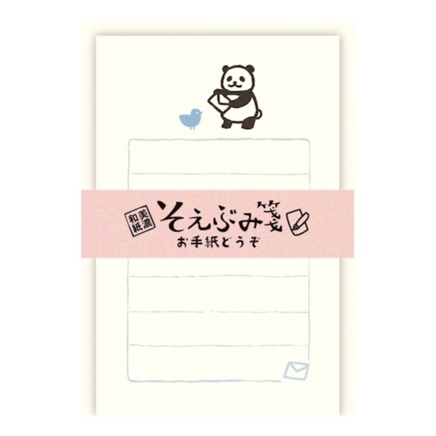 PRE-ORDER! Furukawa Shiko - Mino Washi - Mini Letter Set - Panda Mail