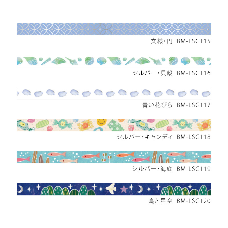 PRE-ORDER! BGM Washi Tape - Birds & Starry Sky
