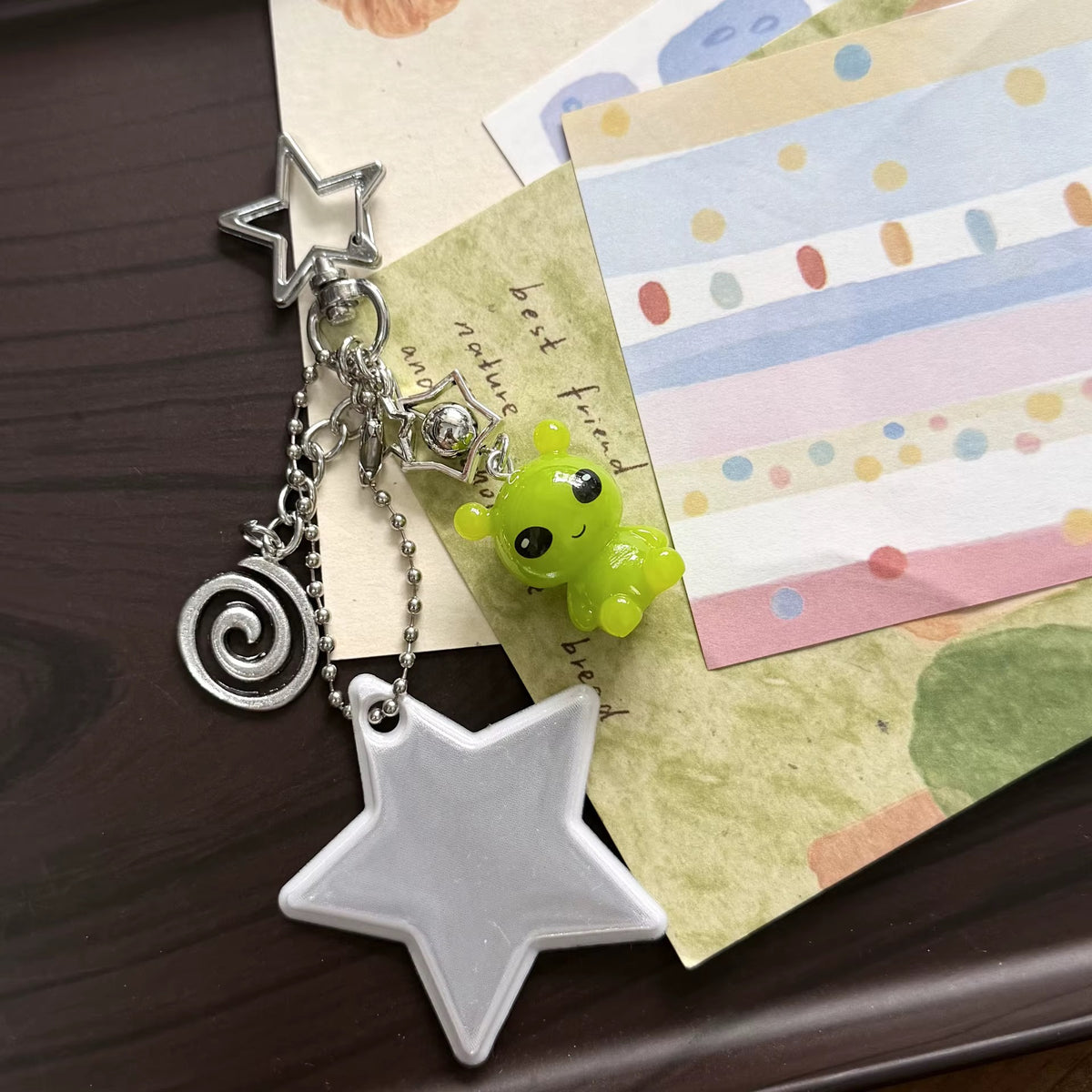 PRE-ORDER! Keychain - Cute Weirdo Series - Alien Star Swirl