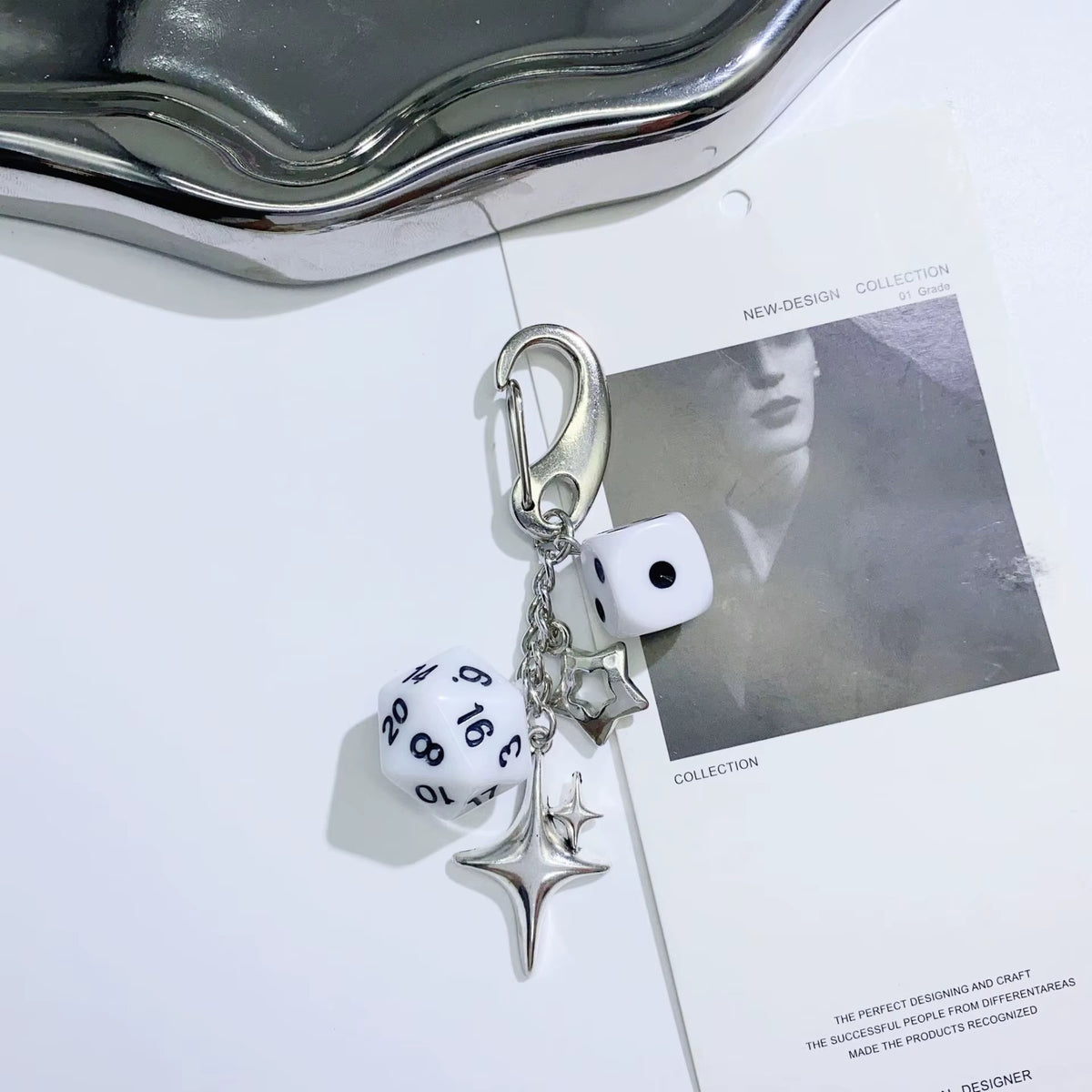 PRE-ORDER! Keychain - Celestial Series - Lucky Dice & Star Trinket