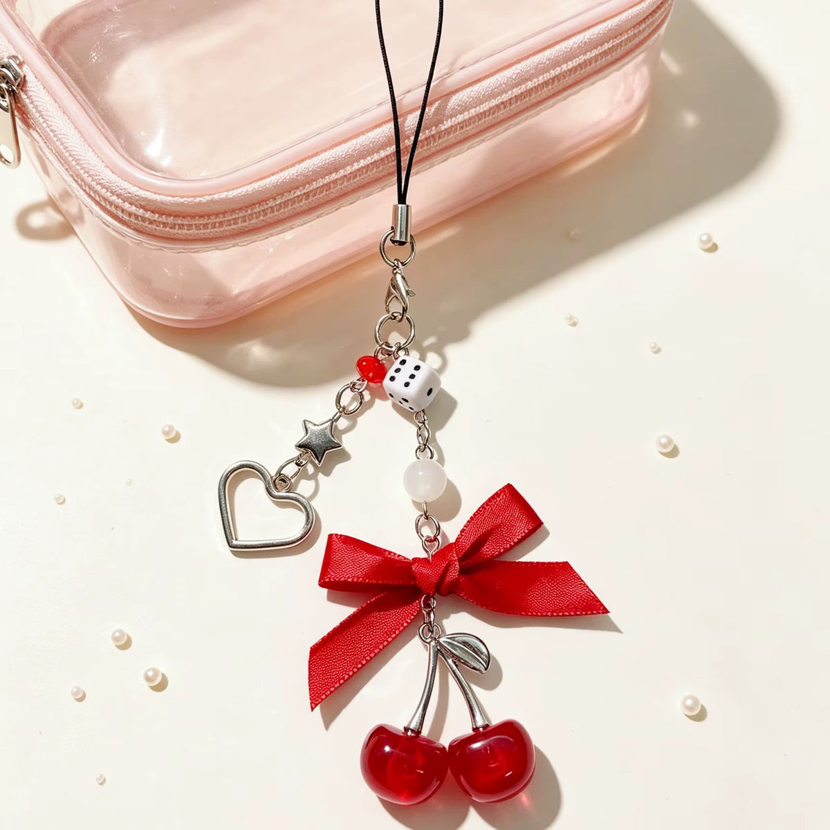 PRE-ORDER! Phone Charms - Cutiepie Series - Cherry Bow Jewel