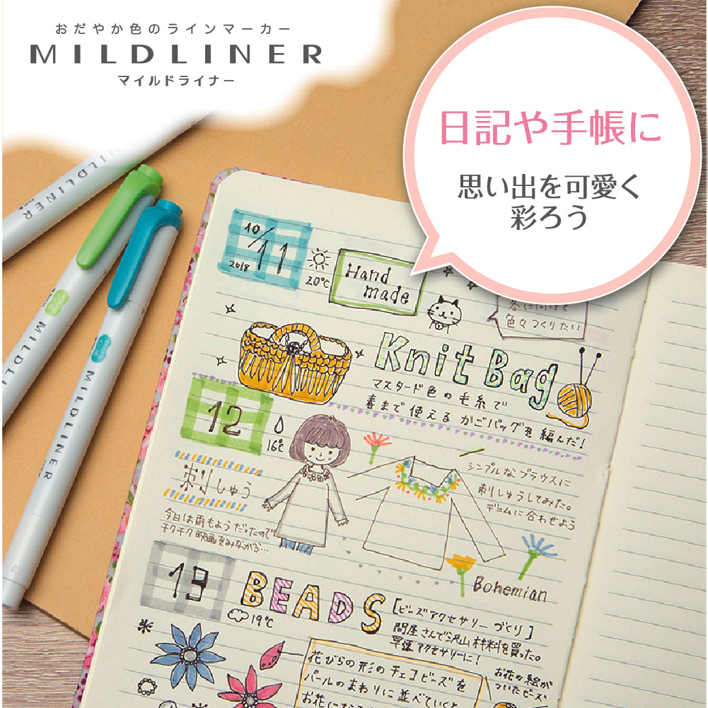 Zebra Mildliner Milky - Set of 3