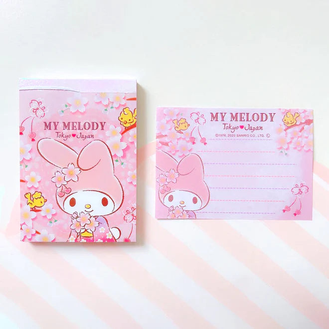 (NEW ARRIVAL) Sanrio Characters Memo Pad – Sakura Hana Series
