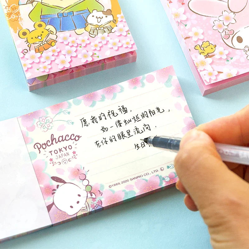 (NEW ARRIVAL) Sanrio Characters Memo Pad – Sakura Hana Series