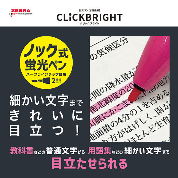 (COMING SOON) Zebra Click Bright Color - Set of 6