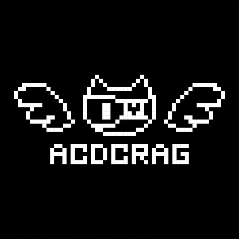 ACDC RAG Pixel Cat Jersey Jacket BK – Black/White
