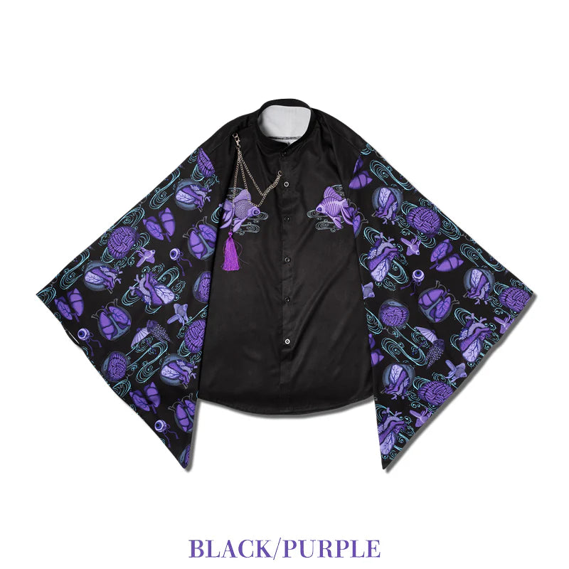(RESTOCK) ACDC RAG Ochimizu Kimono Shirt – Black/Gray & Black/Purple
