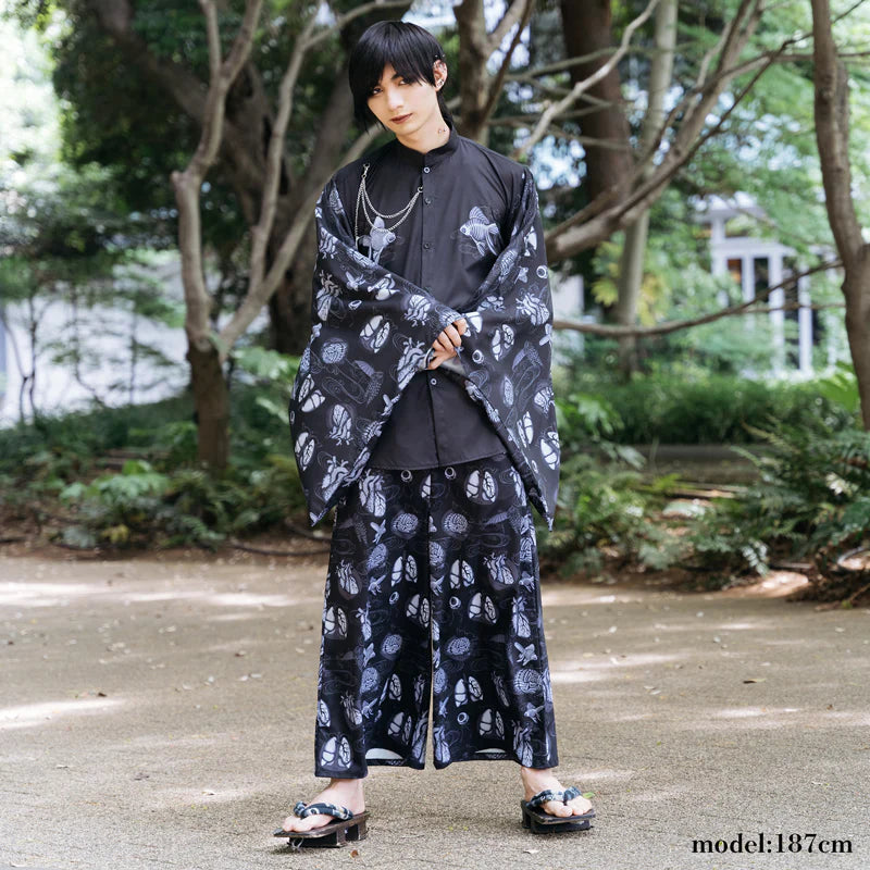 (RESTOCK) ACDC RAG Ochimizu Kimono Shirt – Black/Gray & Black/Purple