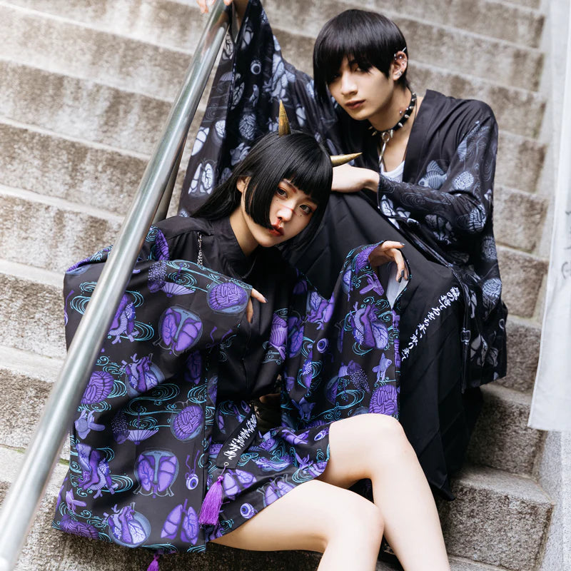 (RESTOCK) ACDC RAG Ochimizu Kimono Shirt – Black/Gray & Black/Purple