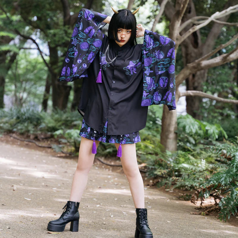 (RESTOCK) ACDC RAG Ochimizu Mini Skirt – Black/Purple & Black/Gray