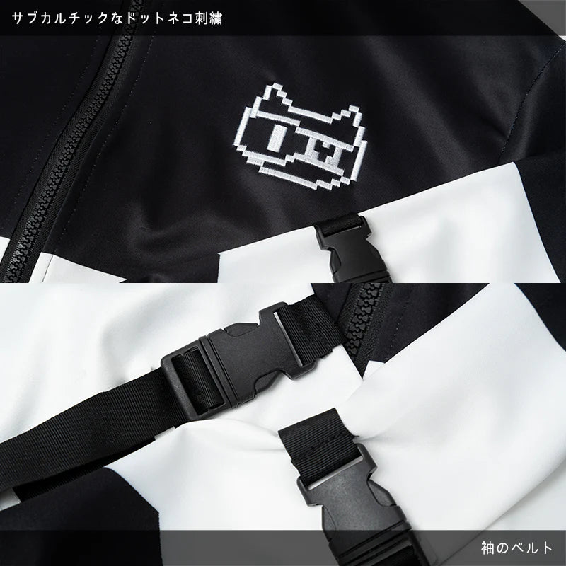 ACDC RAG Pixel Cat Jersey Jacket BK – Black/White