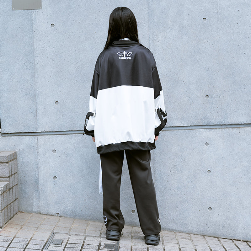 ACDC RAG Pixel Cat Jersey Jacket BK – Black/White