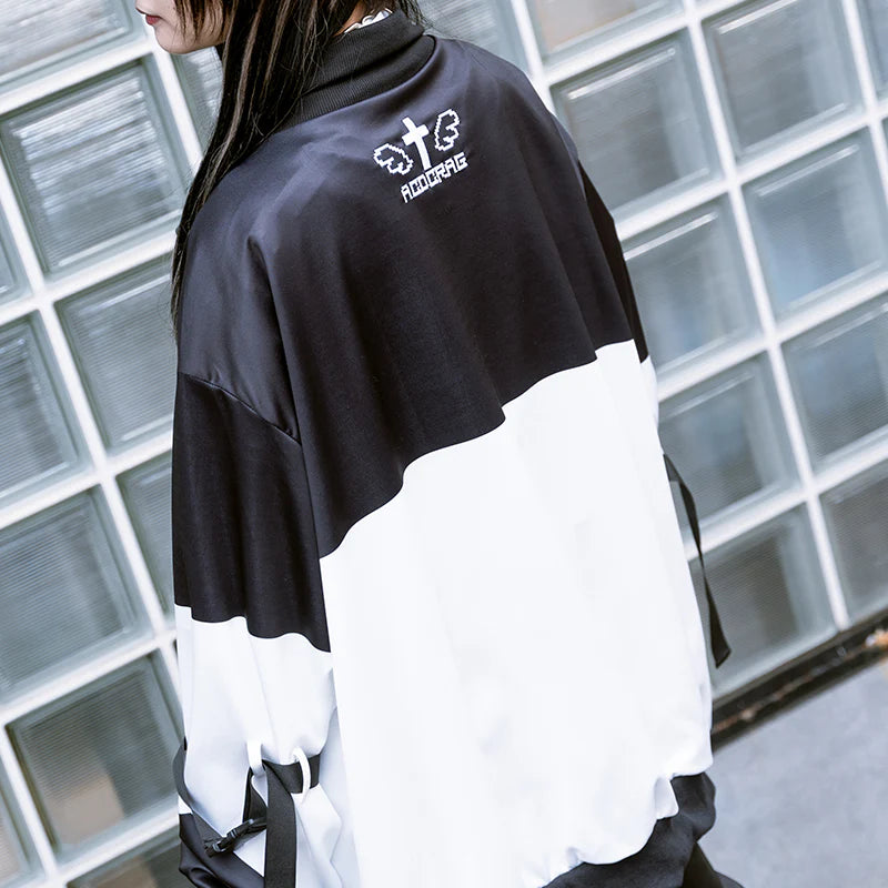 ACDC RAG Pixel Cat Jersey Jacket BK – Black/White
