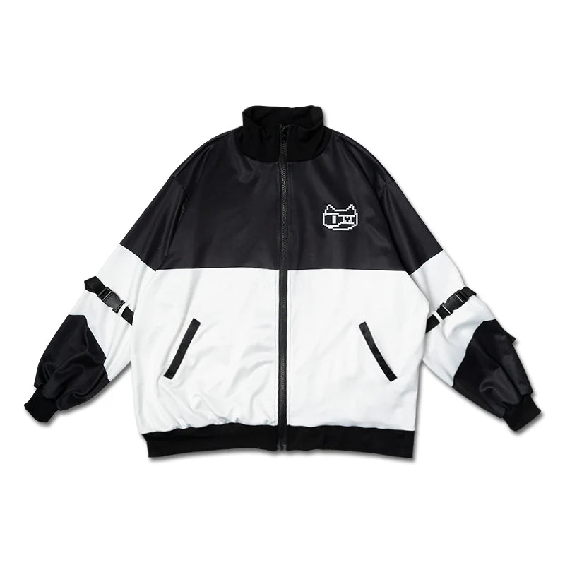 ACDC RAG Pixel Cat Jersey Jacket BK – Black/White