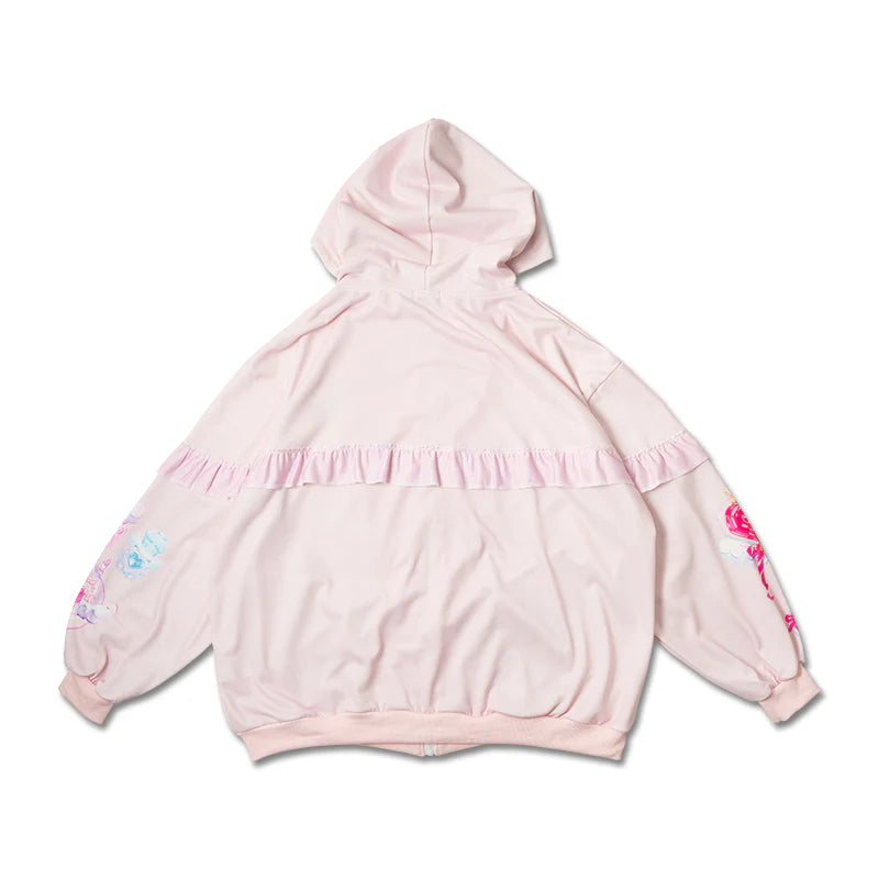 (RESTOCK) ACDC RAG Sweet Magical Unicorn Zip Hoodie – Pink