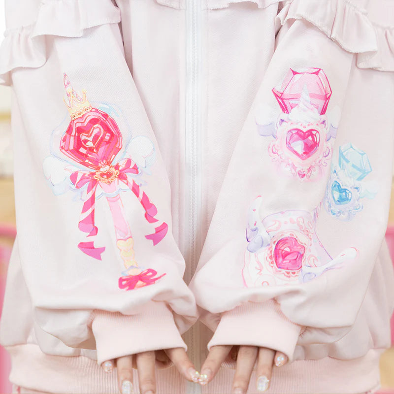 (RESTOCK) ACDC RAG Sweet Magical Unicorn Zip Hoodie – Pink