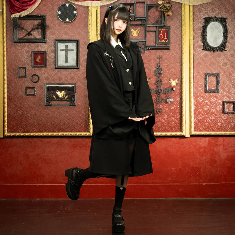 ACDC RAG Vampire School Cloak Robe – Black