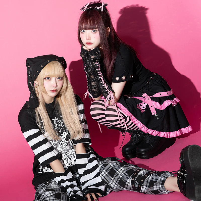 ACDC RAG Punky Bunny Skirt – Black/Pink & Black/White