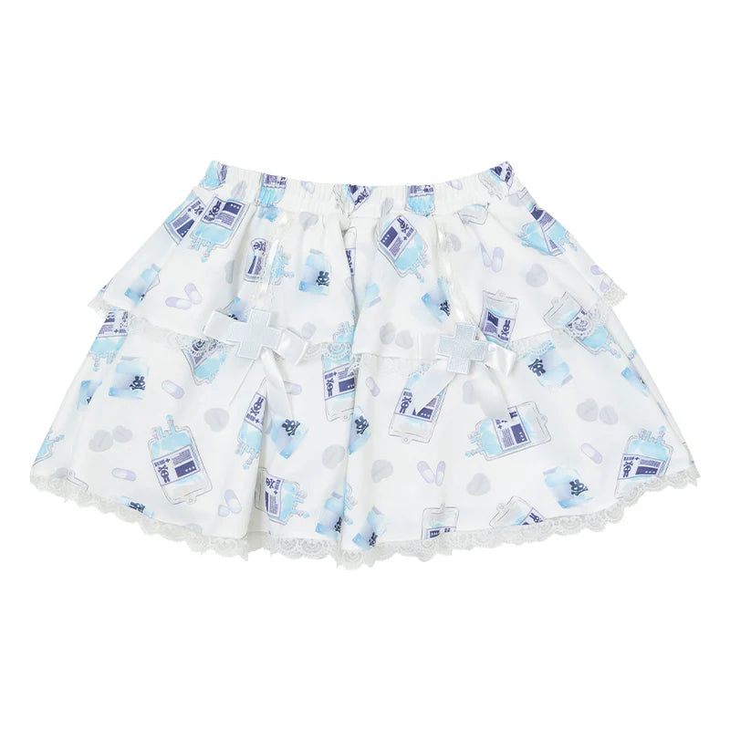 ACDC RAG Healing Heart Skirt – White & Blue