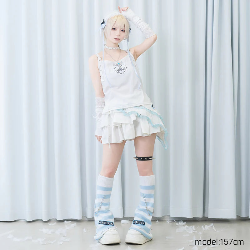 ACDC RAG Angel Punk Camisole – White/Pastel Blue