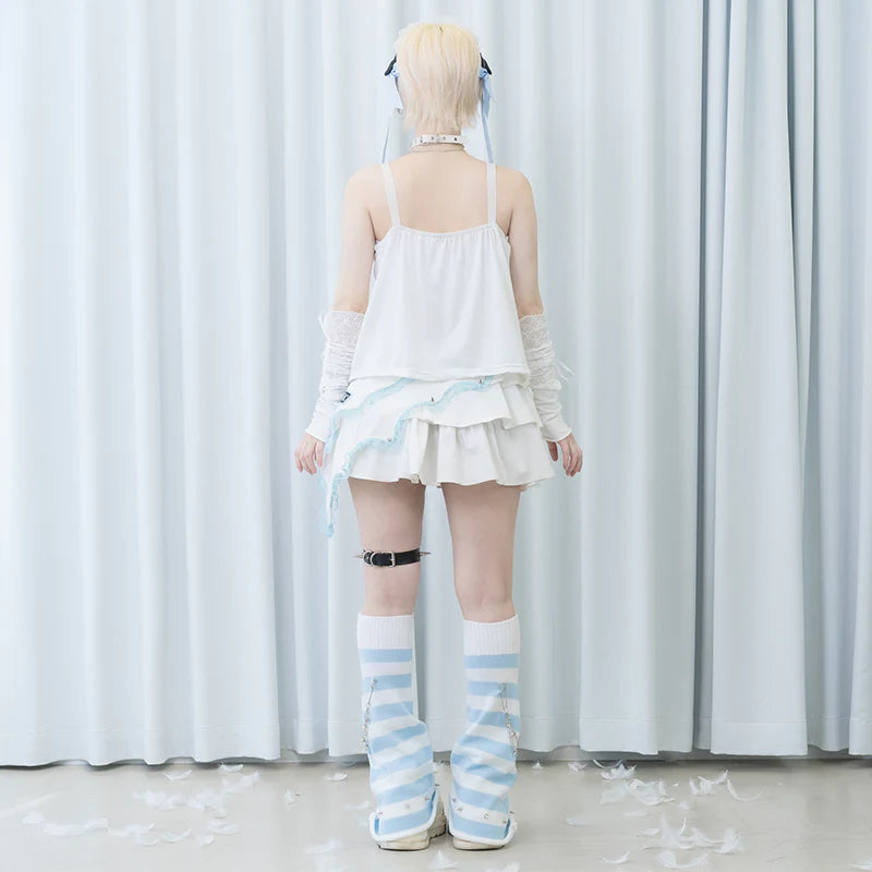 ACDC RAG Angel Punk Camisole – White/Pastel Blue