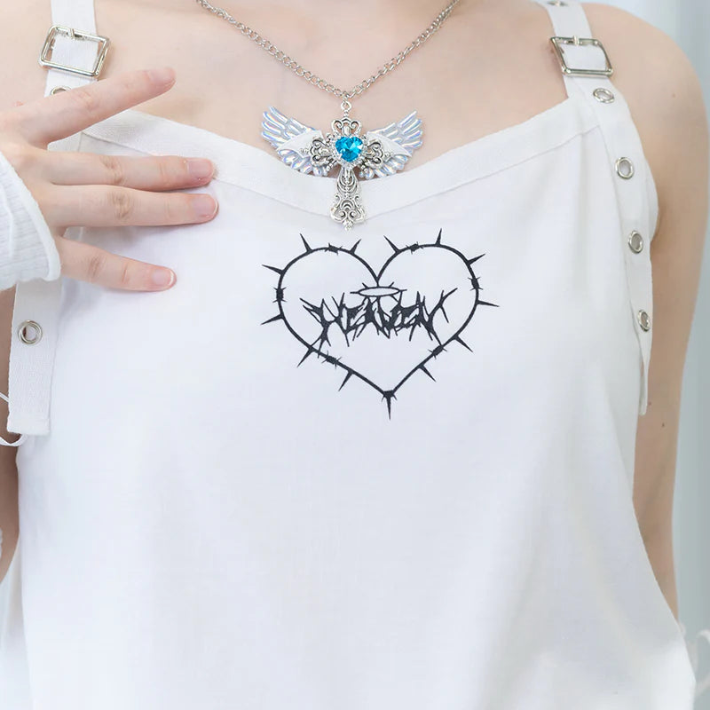 ACDC RAG Angel Punk Camisole – White/Pastel Blue