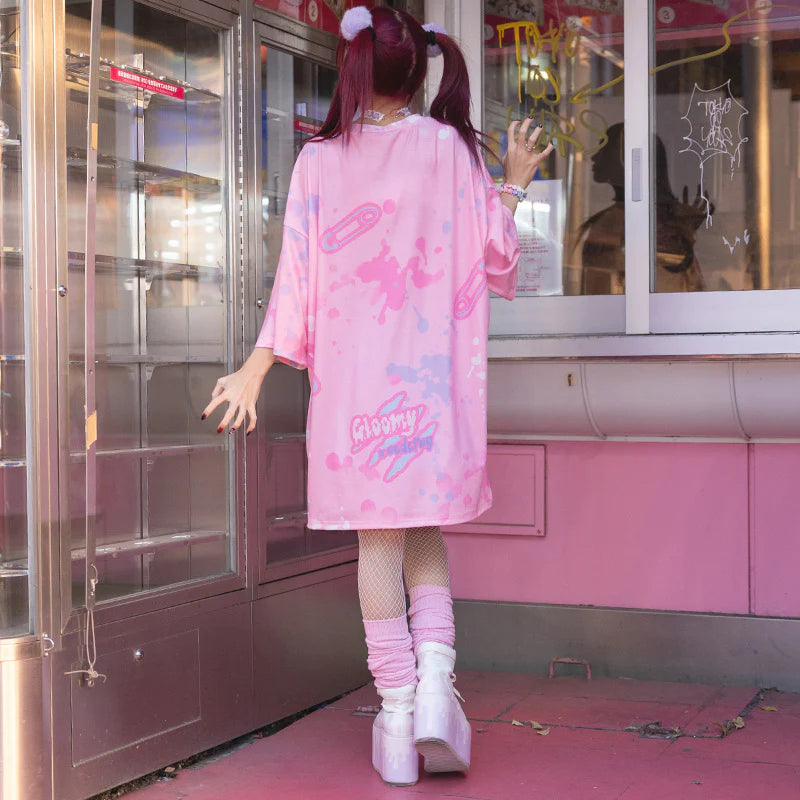 ACDC RAG x Gloomy Bear - Oversized Tee Shirt Pastel Pink