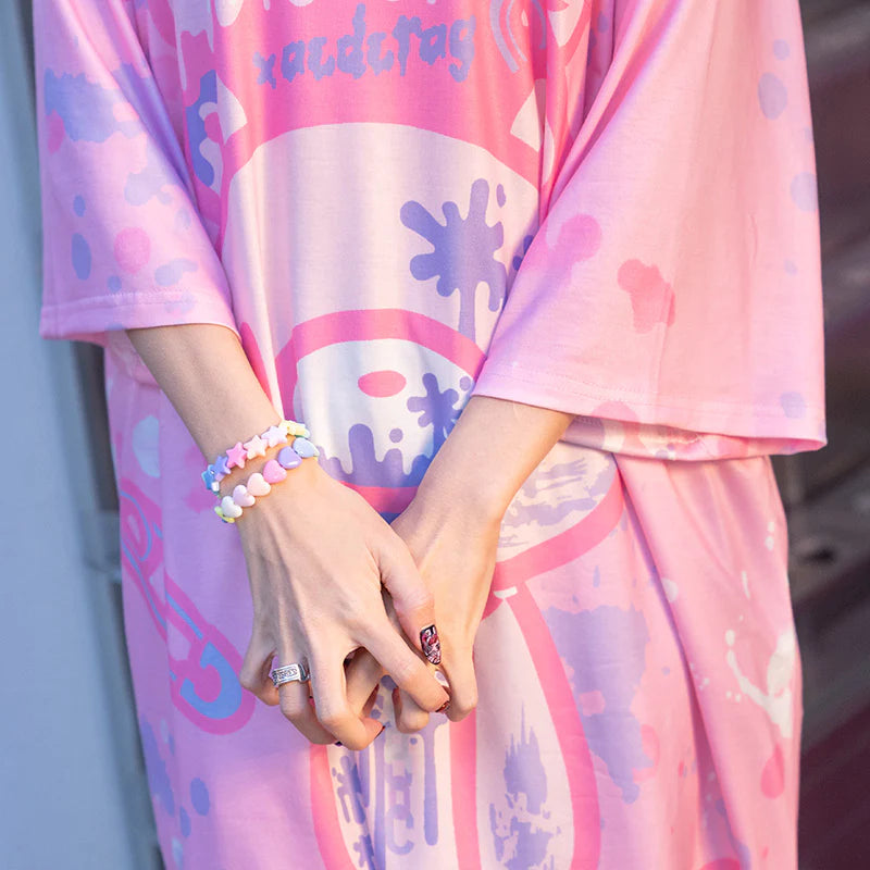 ACDC RAG x Gloomy Bear - Oversized Tee Shirt Pastel Pink