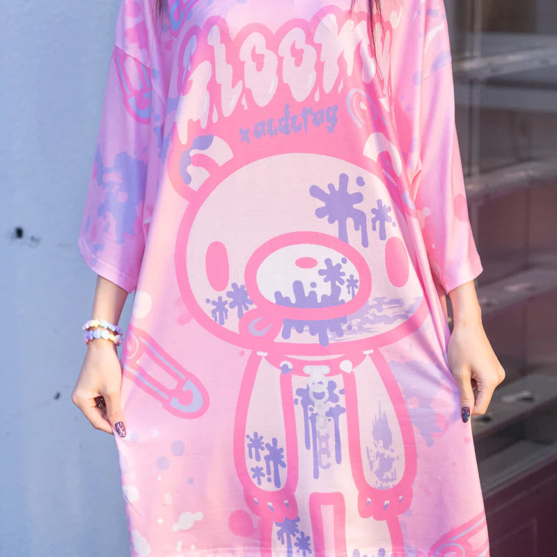 ACDC RAG x Gloomy Bear - Oversized Tee Shirt Pastel Pink