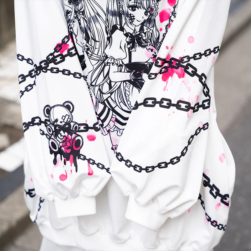 ACDC RAG × SUNCITYDOLL - Sweet My Pain Hoodie 달콤한 White