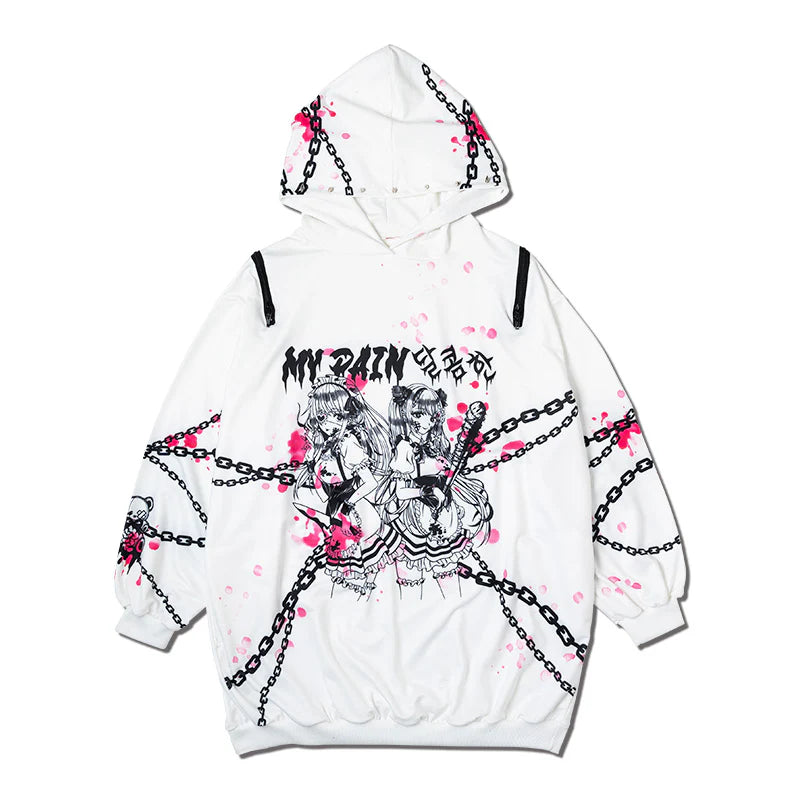 ACDC RAG × SUNCITYDOLL - Sweet My Pain Hoodie 달콤한 White