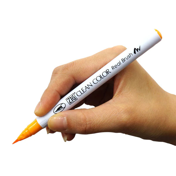 (NEW ARRIVAL) Kuretake ZIG Clean Color Real Brush Pen Markers: Pale & Tea Colours Series