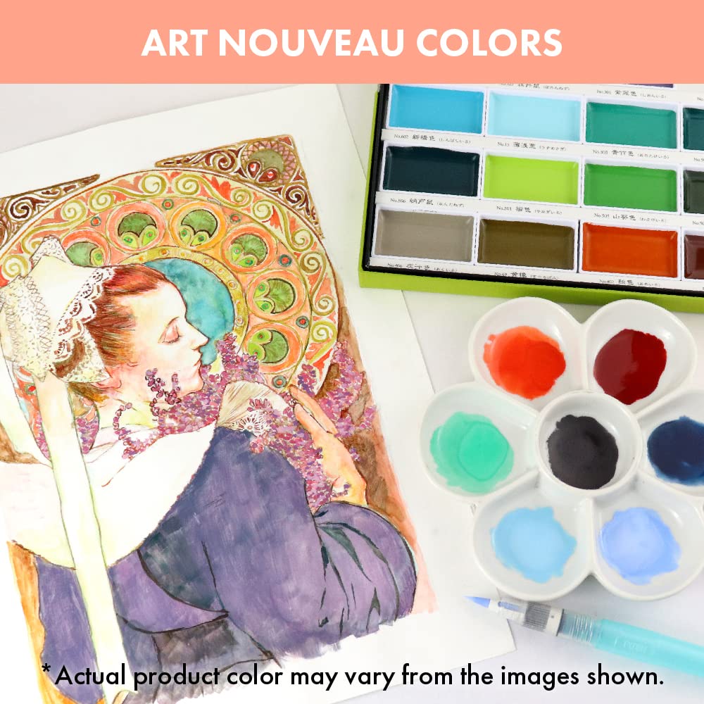 (NEW ARRIVAL) Kuretake Gansai Tambi Art Nouveau Set 24 Colors