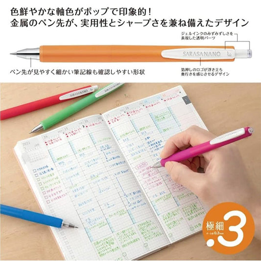 Zebra Sarasa Nano 0.3mm Vintage - Black Sepia