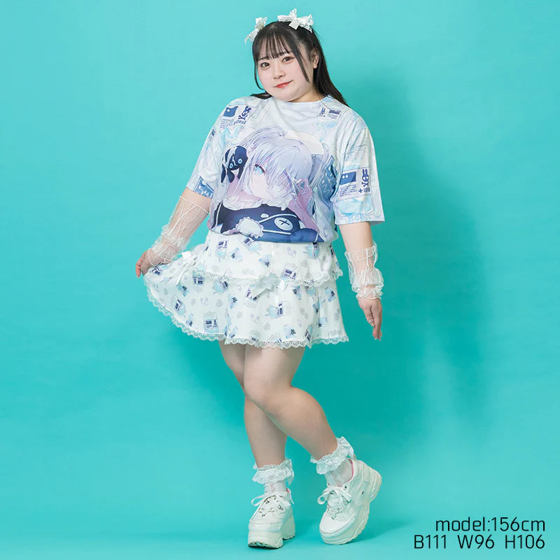 ACDC RAG Healing Heart Skirt – White & Blue