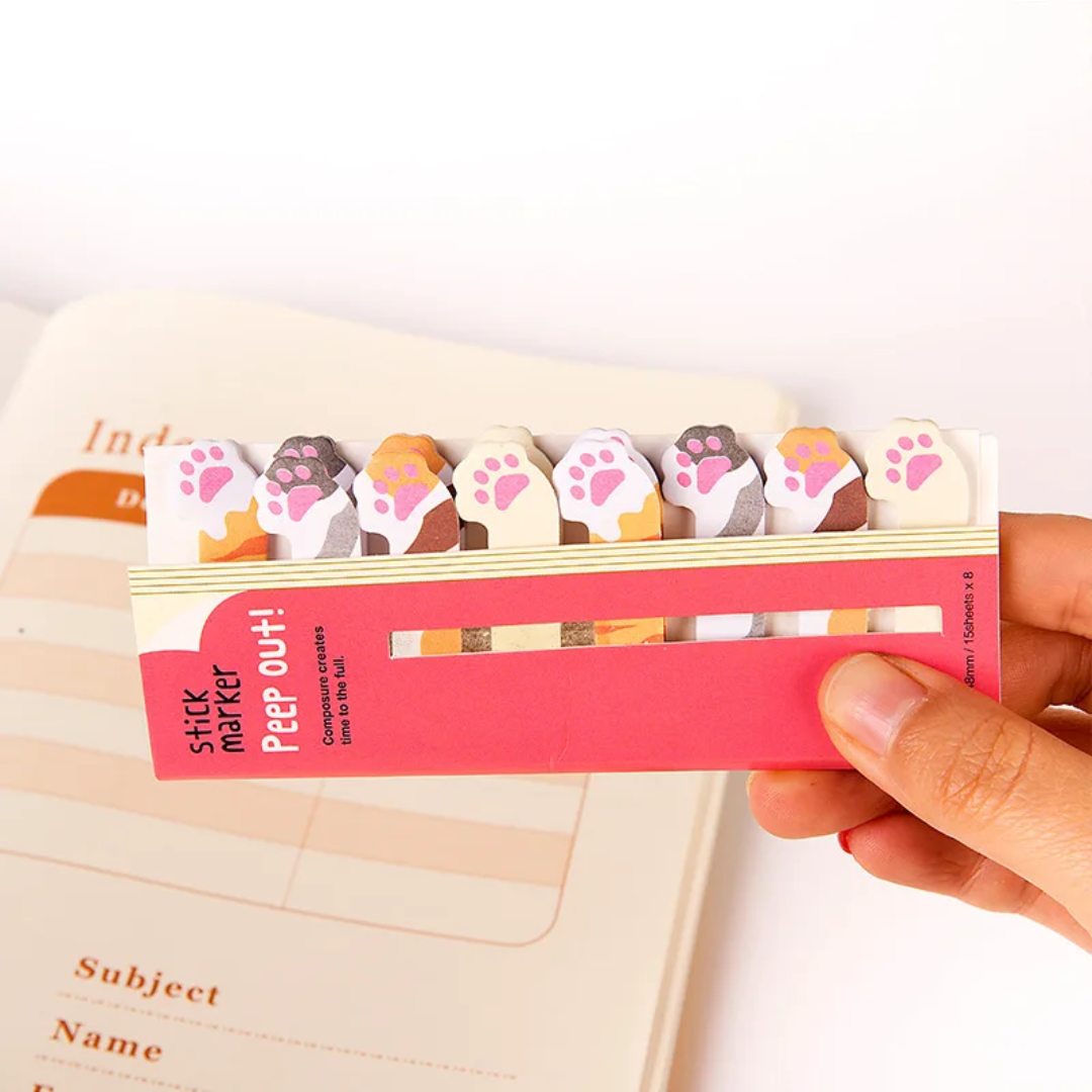 (COMING SOON) Sticky Page Markers, Adorable Animal – “Peep Out!” Series 🐾📚