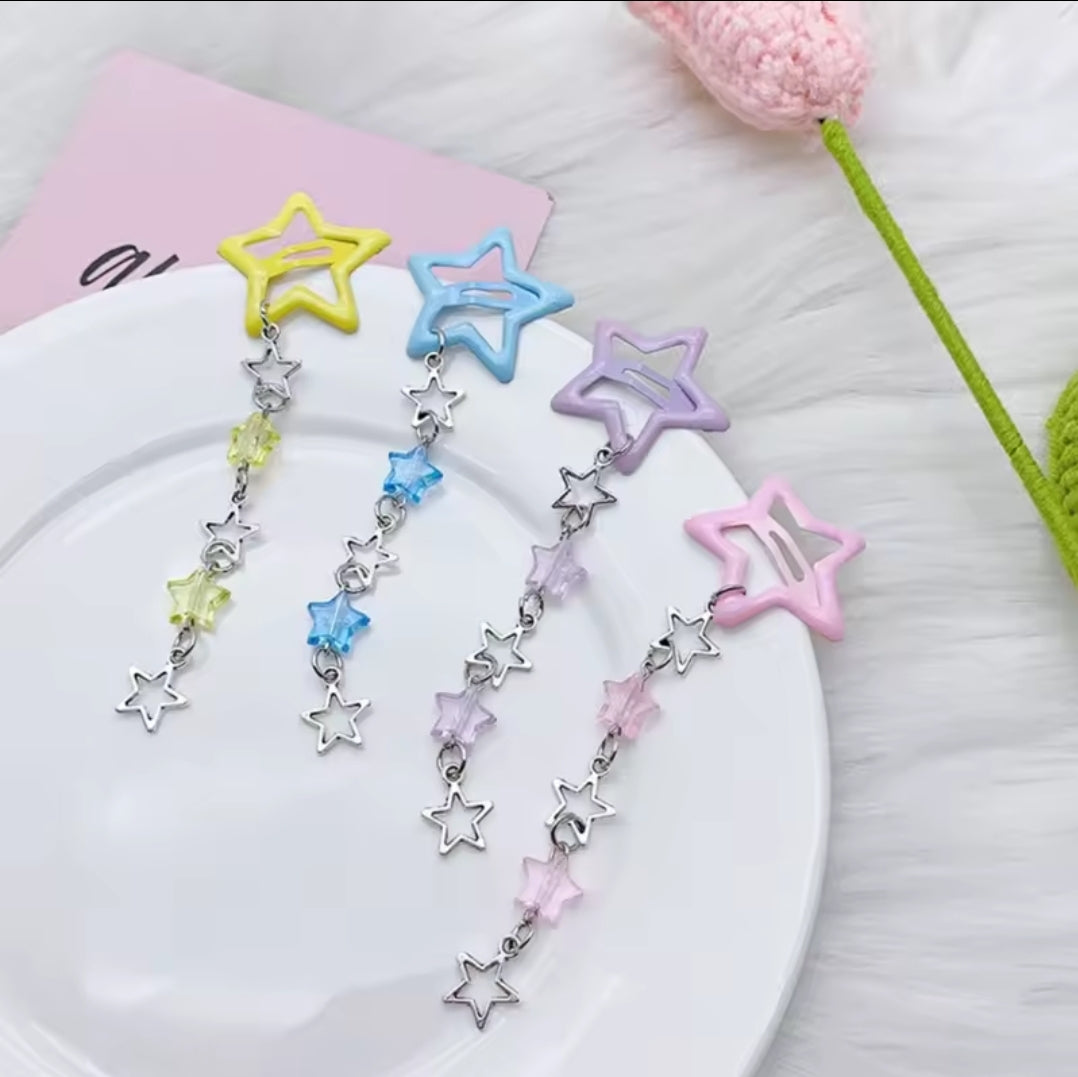 Hair Clip Star Dangling