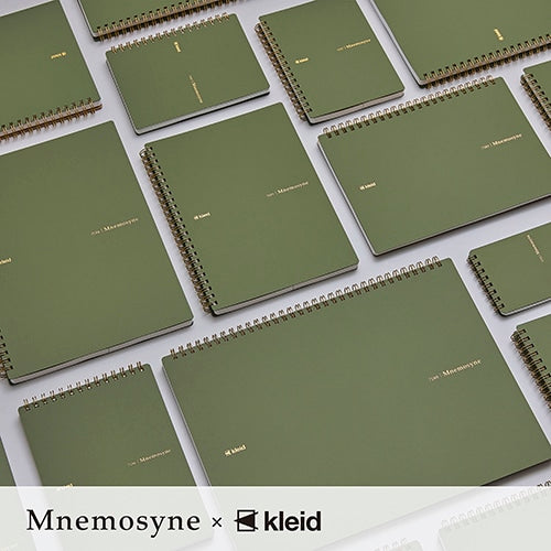 Kleid × Maruman Mnemosyne Olive - A4W Notebook 7180 - Dot Grids 2mm
