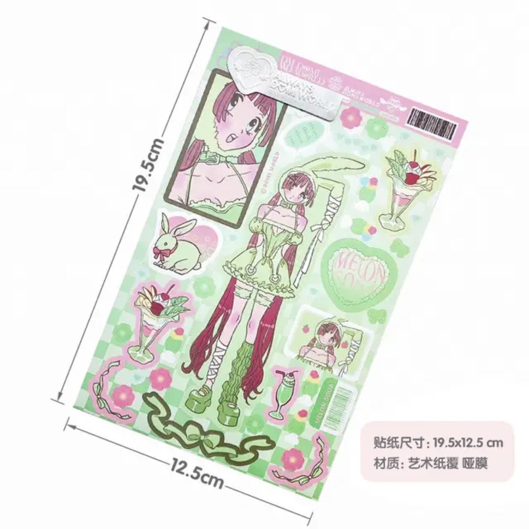 (COMING SOON) Official Domi World Sticker Sheets