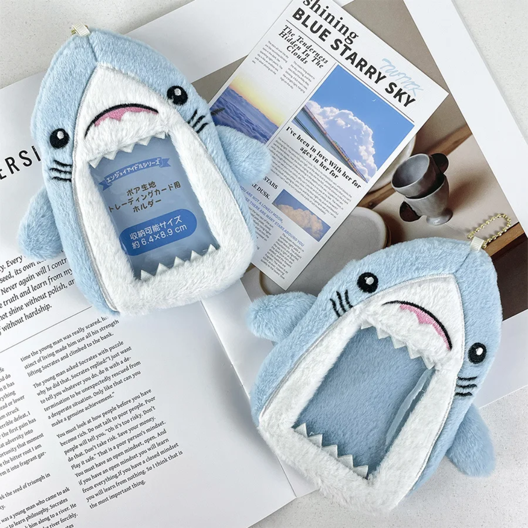 (COMING SOON) Photocard Holder Fluffy Plush Shark
